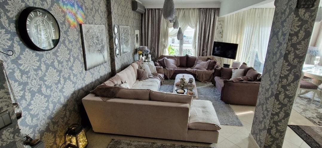 Sea View Across The Golden Bay Beach, Cosy Sunny, Spacious In Aretsou Kalamaria Appartement